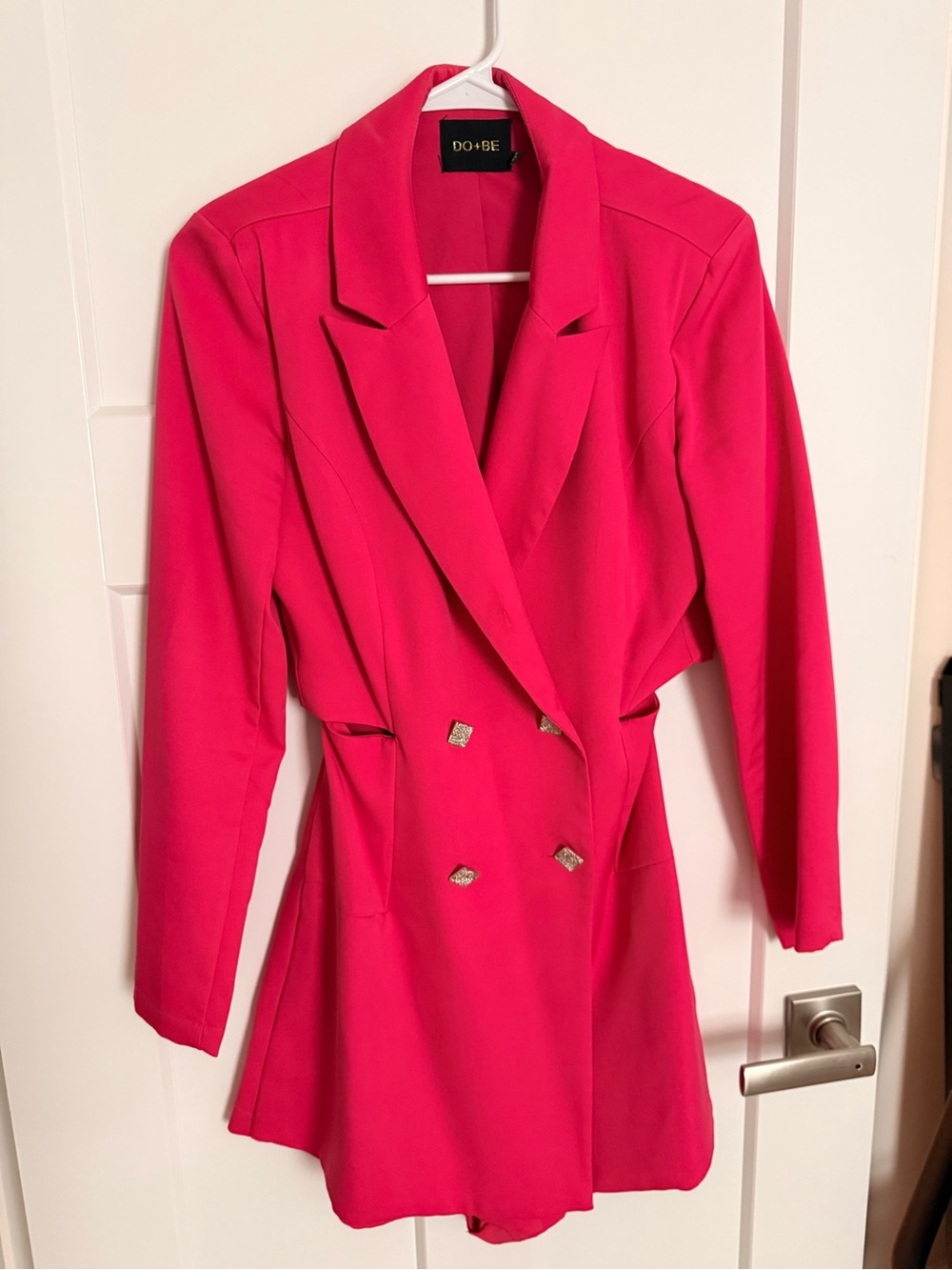 DO+BE Pink Double-Breasted Blazer Romper - Picture 2 of 5